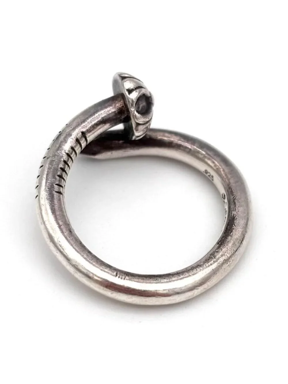 Chrome Hearts Nail Cross Ball Ring 925 Sterling Silver